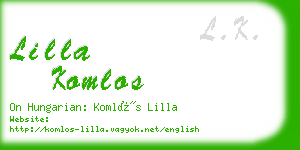 lilla komlos business card